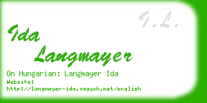 ida langmayer business card